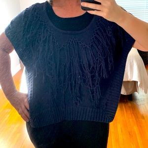 Navy short sleeve knit